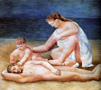 Pablo Picasso : family by the sea